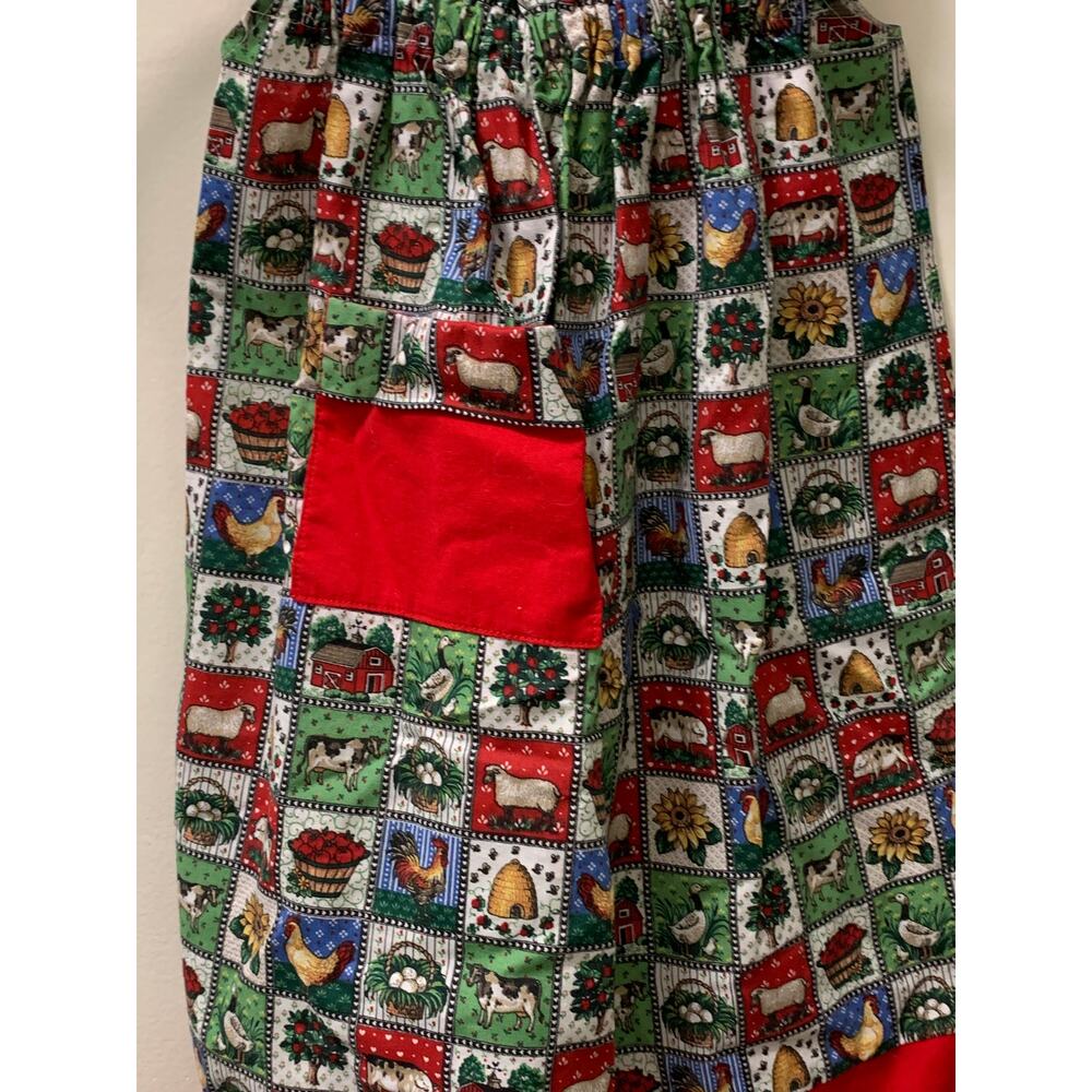 Handmade dress chickens bees farm Sz 4 M - Picture 10 of 10